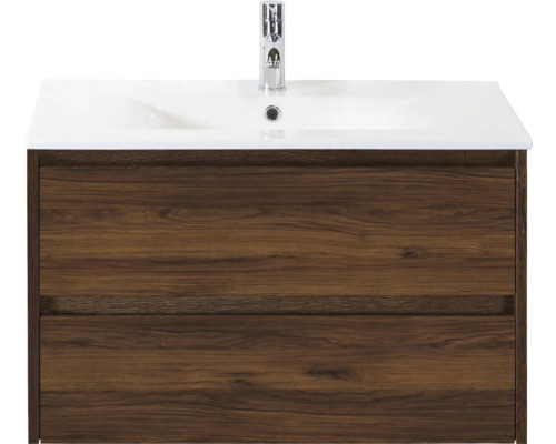 Waschtischunterschrank mit zwei Schubladen, Waschtisch und Armatur