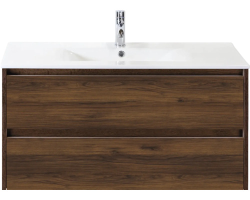 Waschtischunterschrank mit Waschbecken und Armatur