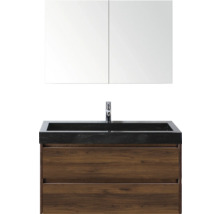 Waschtischkombination mit Waschbecken, Unterschrank und Spiegelschrank
