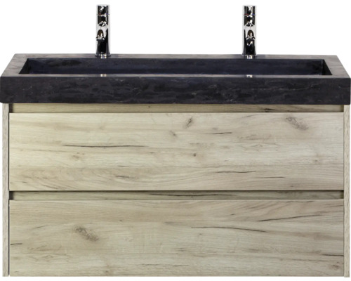 Waschtischunterschrank mit zwei Schubladen und Waschtisch