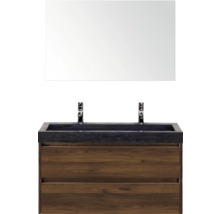 Waschtischkombination mit Spiegel, Waschtisch und Unterschrank