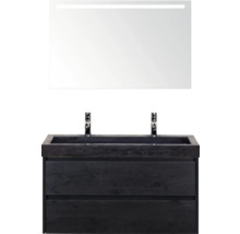 Waschtisch mit Spiegel und zwei Schubladen