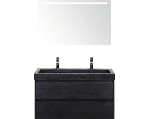 Waschtisch mit Spiegel und zwei Schubladen