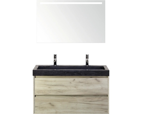 Waschtischkombination mit Unterschrank, Becken und Spiegel