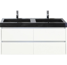 Waschtischunterschrank mit zwei Waschbecken und vier Schubladen