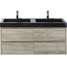 Waschtischunterschrank mit Doppelwaschbecken und vier Schubladen