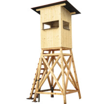 Hochsitz aus Holz mit Leiter und Dach