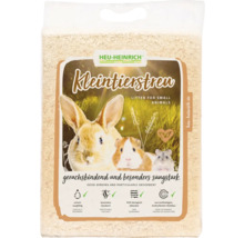 Packung Kleintierstreu von Heu-Heinrich mit Abbildungen von Kaninchen, Meerschweinchen und Hamster