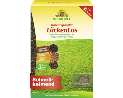 Rasenreparatur LückenLos Neudorff 2,5 kg 32 Stellen Packung Neudorff LückenLos Rasenreparatur zur Ausbesserung von Rasenflächen