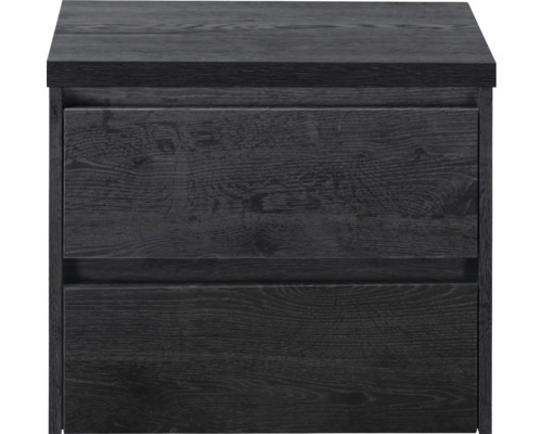 Nachttisch aus Holz mit zwei Schubladen