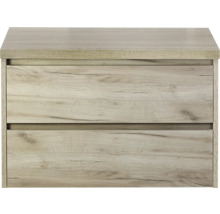 Waschtischunterschrank mit zwei Schubladen in Holzoptik