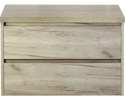 Waschtischunterschrank mit zwei Schubladen in Holzoptik