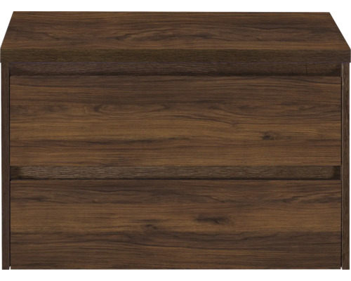 Waschtischunterschrank aus Holz mit zwei Schubladen