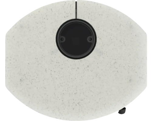 Tischplatte mit Abdeckung für Kabeldurchführung