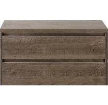 Waschtischunterschrank mit zwei Schubladen in Holzoptik