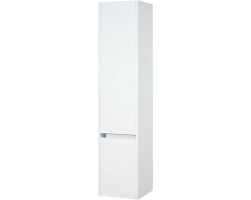 Weißer Hochschrank mit zwei Türen für Badezimmer