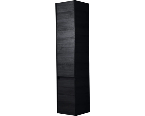 Hochschrank Sanox Dante 35x160x35 cm black oak Schmaler Hochschrank mit zwei Türen