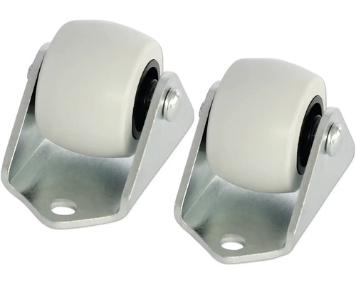 Zwei Möbelrollen mit Stahlgehäuse