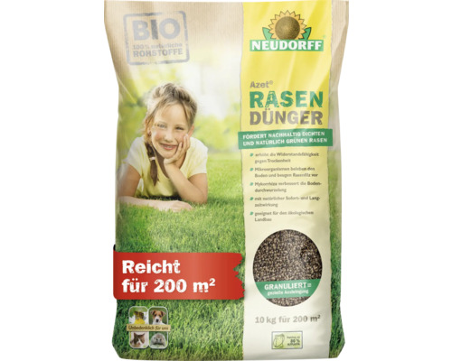 Packung Neudorff Rasendünger Azet für 200 Quadratmeter