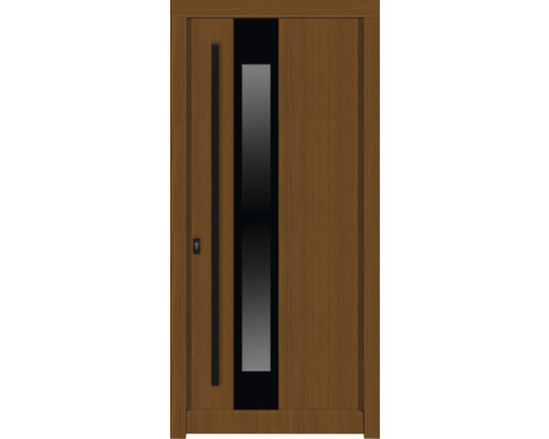 Haustür DW14a Kiefer/Eiche S52-Zeder 1100x2100 mm DIN Links (nach innen öffnend) Haustür mit Glaseinsatz und Griff