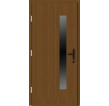 Holztür mit Glaseinsatz und Türklinke