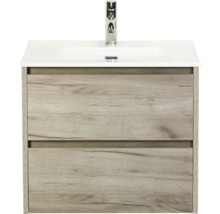 Waschbeckenunterschrank mit zwei Schubladen und Armatur