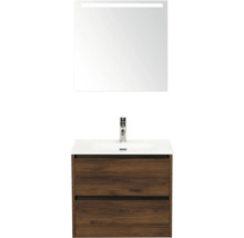 Badezimmermöbel-Set mit Spiegel und Waschbeckenunterschrank