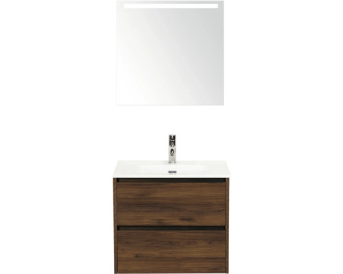 Badezimmermöbel-Set mit Spiegel und Waschbeckenunterschrank