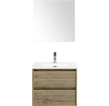 Waschtisch mit Waschbecken, zwei Schubladen und Spiegel