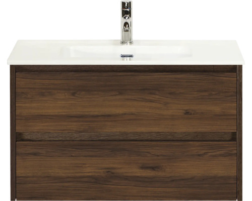 Waschtischunterschrank mit zwei Schubladen, Waschtisch und Armatur