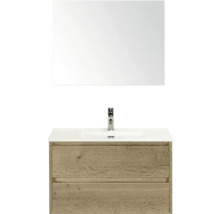 Waschtisch mit Spiegel und Unterschrank mit zwei Schubladen