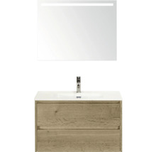 Waschtischkombination mit Spiegel und Unterschrank