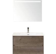 Waschtischkombination mit Spiegel und Unterschrank