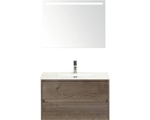 Waschtischkombination mit Spiegel und Unterschrank