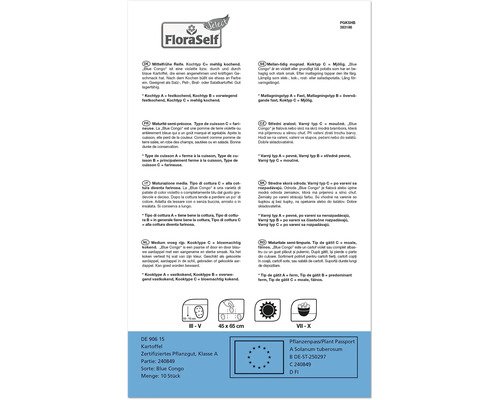 Informationen zu Blue Congo Kartoffeln