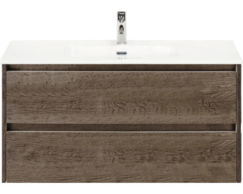 Waschtischunterschrank mit zwei Schubladen und Waschbecken