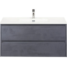 Waschtischunterschrank mit zwei Schubladen und Aufsatzwaschbecken