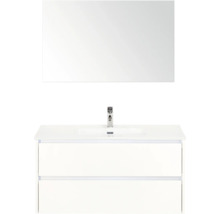 Waschtisch mit Spiegel und zwei Schubladen