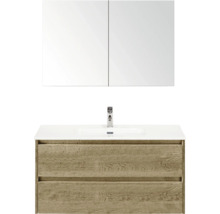 Waschtisch mit Unterschrank, Waschbecken und Spiegelschrank