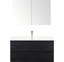 Waschbeckenunterschrank mit zwei Schubladen, Waschbecken und Spiegelschrank