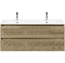 Waschtischunterschrank mit vier Schubladen und zwei Waschbecken