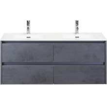 Waschtischunterschrank mit vier Schubladen und zwei Waschbecken