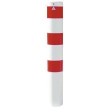 Absperrpfosten mit Streifen