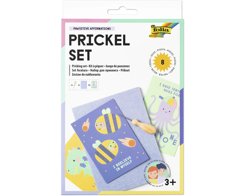 Folia Bringmann Prickel Set mit Vorlagen, Filzunterlage und Prickelnadel