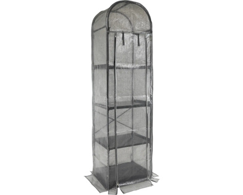 Gewächshaus Videx inkl. Folie 0,042 mm 60 x 45 cm anthrazit Gewächshaus mit Regalen für den Garten