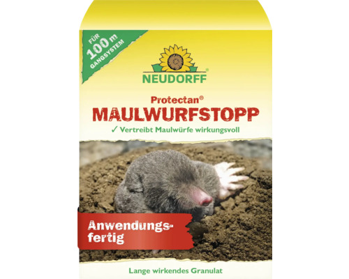 Tierabwehr Neudorff Protectan MaulwurfStopp Maulwurfabwehr, 200 g Granulat für lange Wirksamkeit, für bis zu 100 m Gangsystem