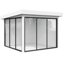 Freistehender Pavillon mit Glasschiebetüren
