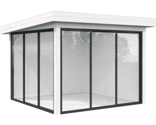 Freistehender Pavillon mit Glasschiebetüren