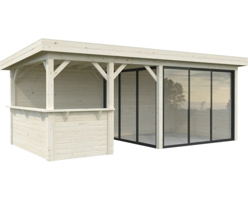 Holz Gartenhaus mit Glasfront