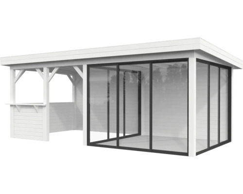 Holz Gartenhaus mit Glasfront